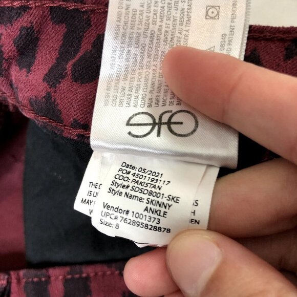 Social Standard by Sanctuary NWT Red Cheetah Mid Rise Ankle Skinny Pants Size 8 - Picture 12 of 12